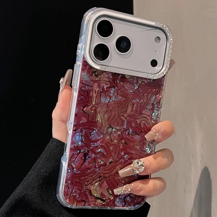 For iPhone 17 Pro Ink Rhythm Colorful Shell Pattern TPU Hybrid IMD Phone Case