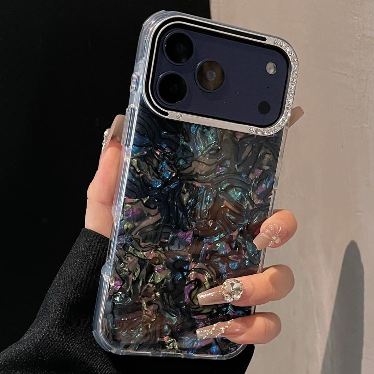 For iPhone 17 Pro Ink Rhythm Colorful Shell Pattern TPU Hybrid IMD Phone Case