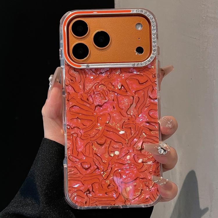 For iPhone 17 Pro Max Ink Rhythm Colorful Shell Pattern TPU Hybrid IMD Phone Case