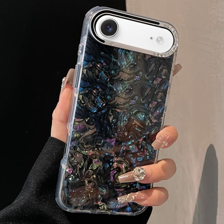 For iPhone Air Ink Rhythm Colorful Shell Pattern TPU Hybrid IMD Phone Case