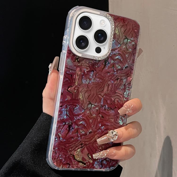 For iPhone 14 Pro Max Ink Rhythm Colorful Shell Pattern TPU Hybrid IMD Phone Case