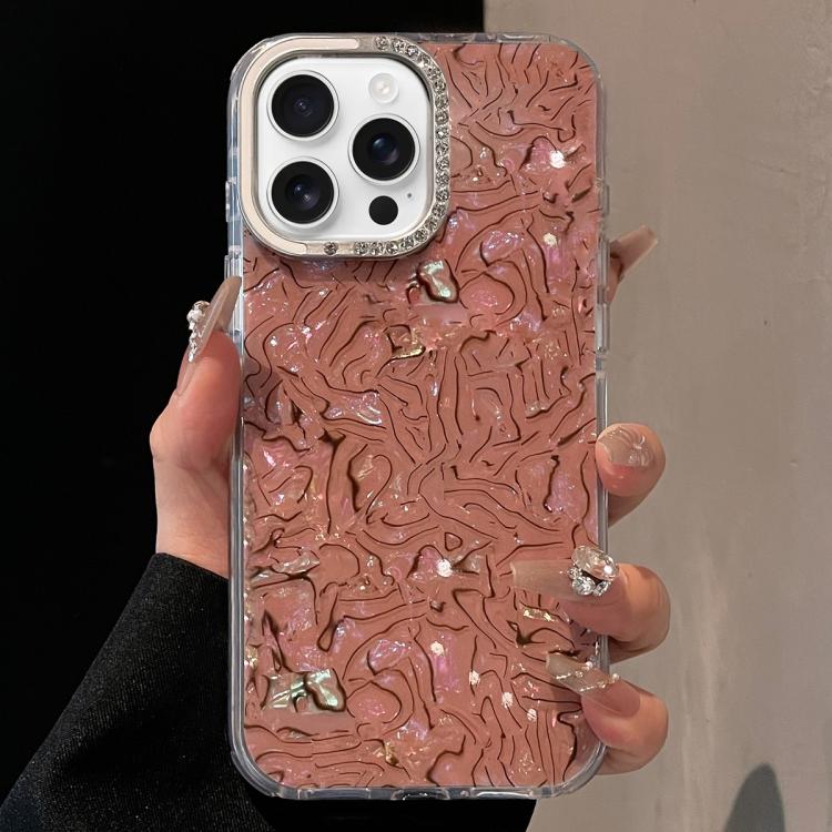For iPhone 14 Pro Max Ink Rhythm Colorful Shell Pattern TPU Hybrid IMD Phone Case
