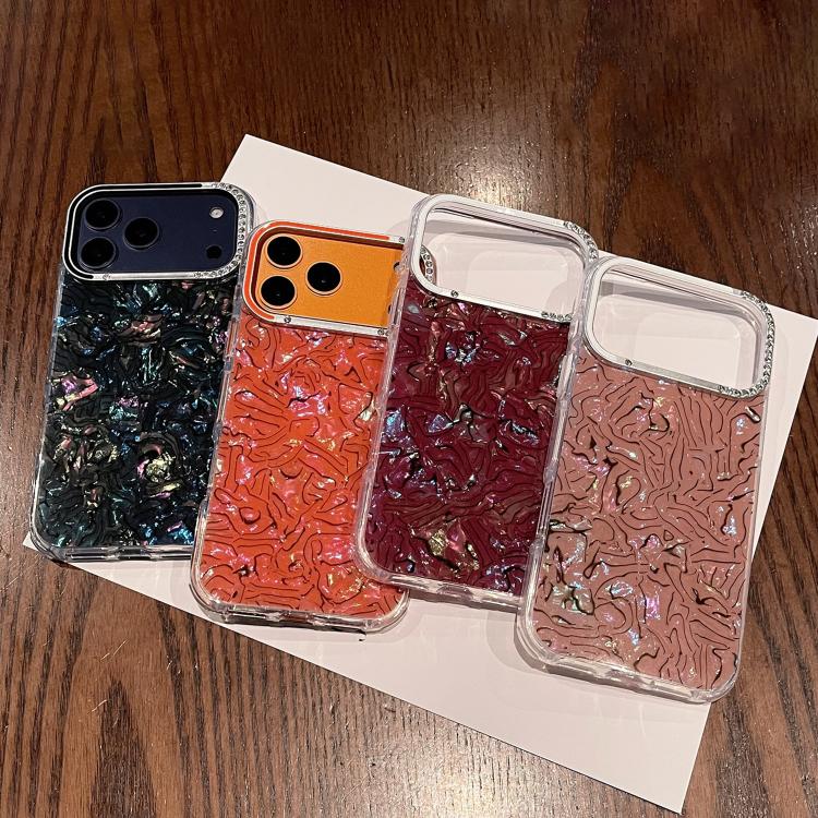 For iPhone 13 Pro Ink Rhythm Colorful Shell Pattern TPU Hybrid IMD Phone Case