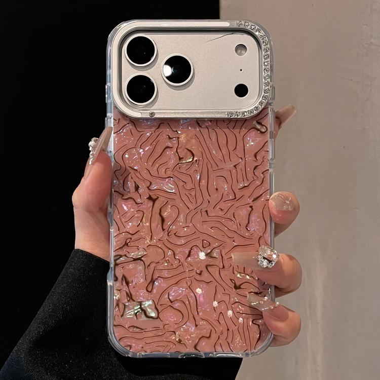 For iPhone 16 Ink Rhythm Colorful Shell Pattern TPU Hybrid IMD Phone Case