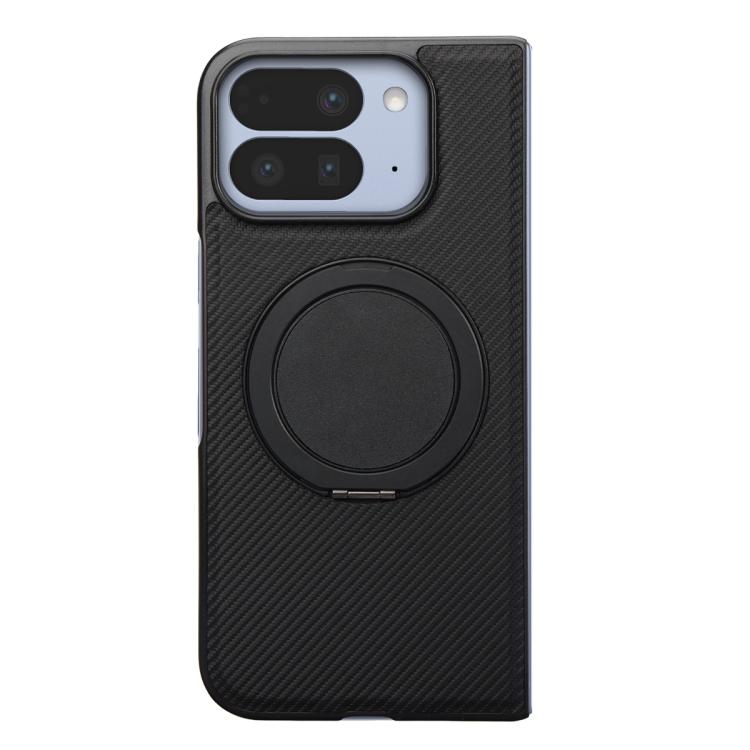 For Google Pixel 10 Pro Fold ViLi TCY Series Kevlar Leather Texture Rotating Holder Phone Case - Black