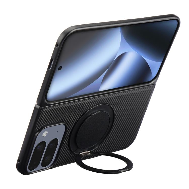 For Google Pixel 10 Pro Fold ViLi TCY Series Kevlar Leather Texture Rotating Holder Phone Case - Black