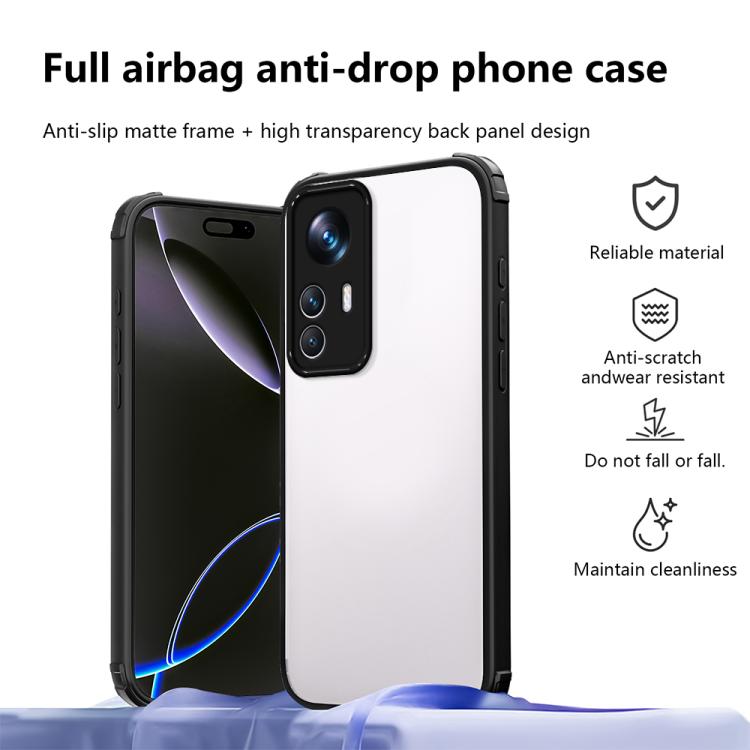 For Xiaomi 12T / 12T Pro Four Corners Shield Shockproof TPU Hybrid PC Phone Case