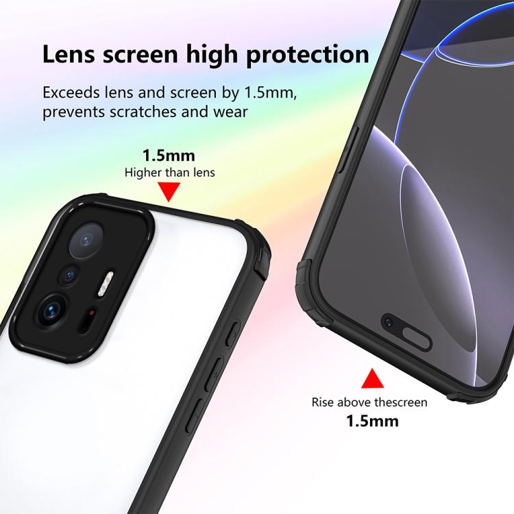 For Xiaomi 11T / 11T Pro Four Corners Shield Shockproof TPU Hybrid PC Phone Case