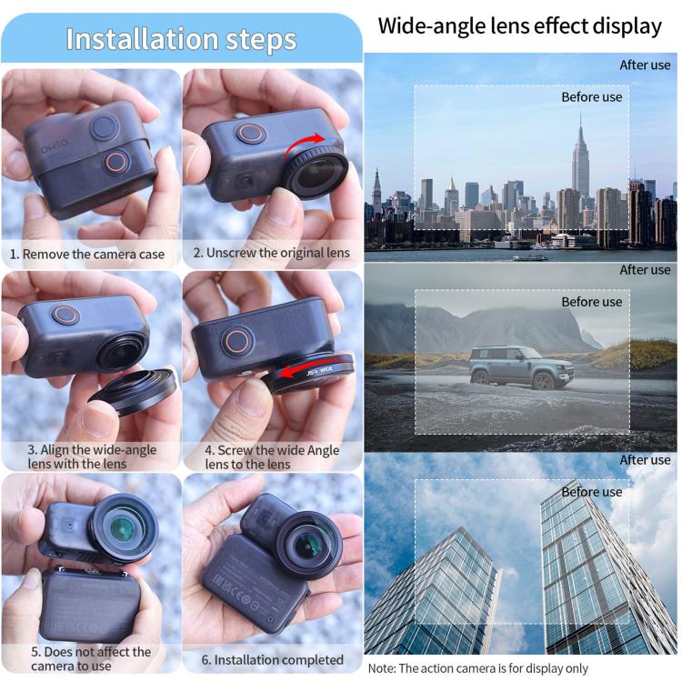 For DJI Osmo Nano JSR Lens Filter, Filter:Wide Lens + Macro 10X