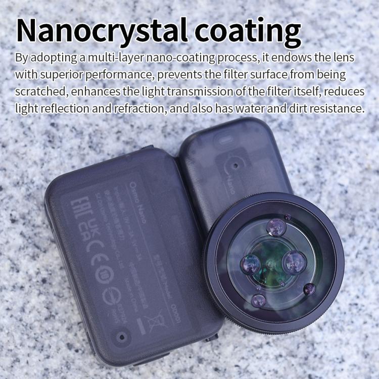 For DJI Osmo Nano JSR Lens Filter, Filter:Wide Lens + Macro 10X