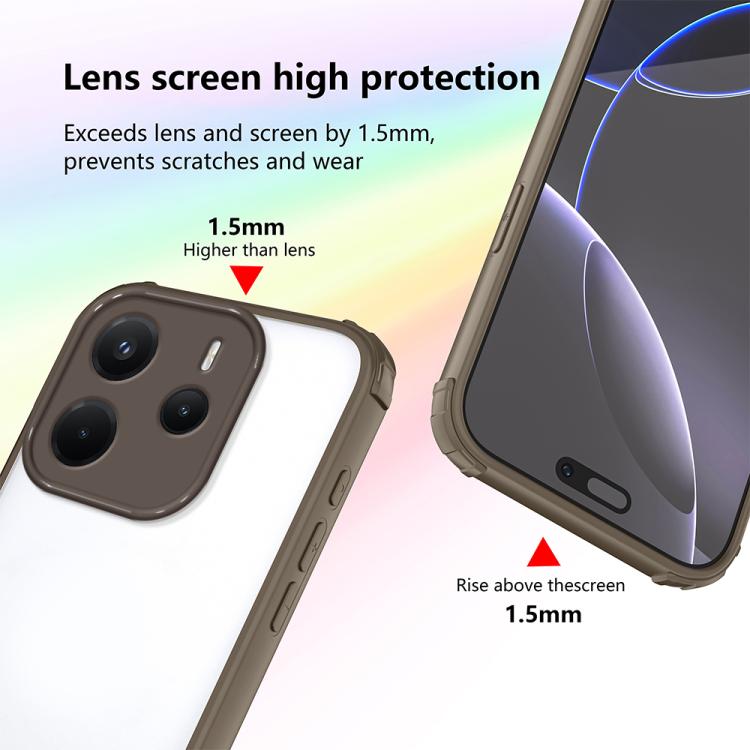 For Redmi Note 14 4G 163.25mm Four Corners Shield Shockproof TPU Hybrid PC Phone Case