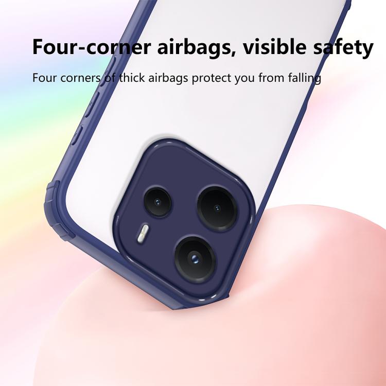 For Redmi Note 14 4G 163.25mm Four Corners Shield Shockproof TPU Hybrid PC Phone Case