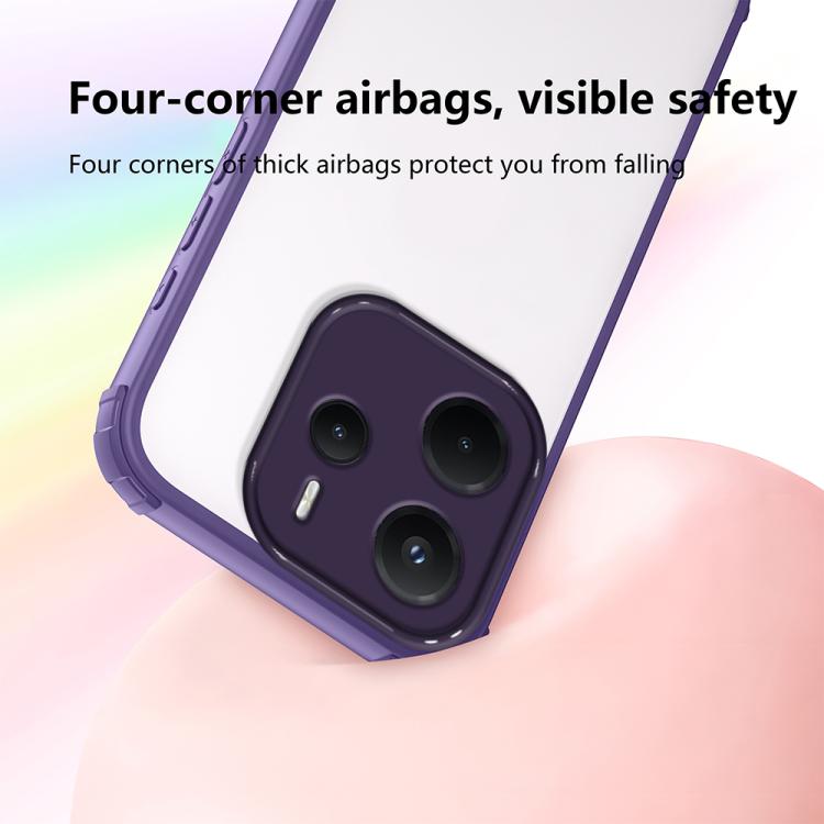 For Redmi Note 14 4G 163.25mm Four Corners Shield Shockproof TPU Hybrid PC Phone Case