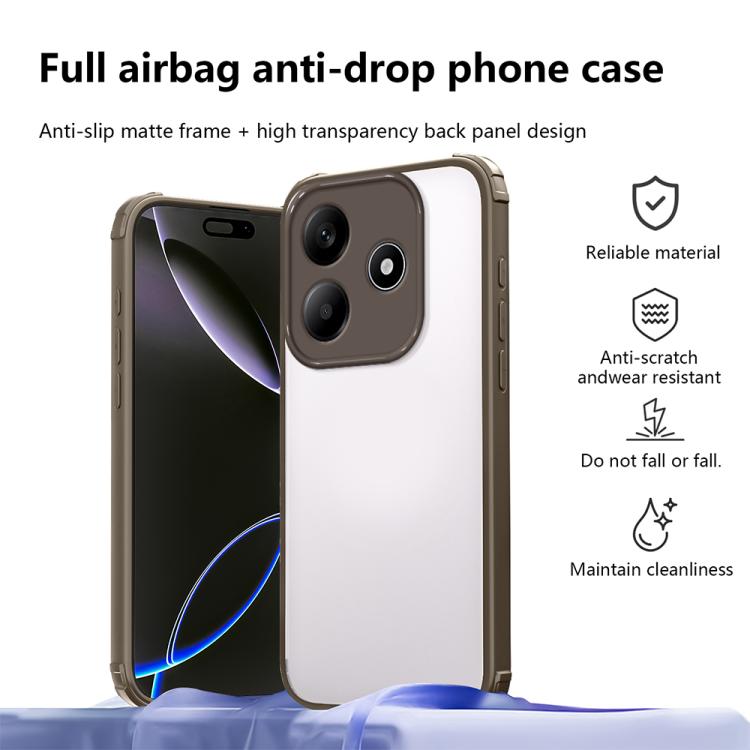 For Redmi Note 14 5G Four Corners Shield Shockproof TPU Hybrid PC Phone Case