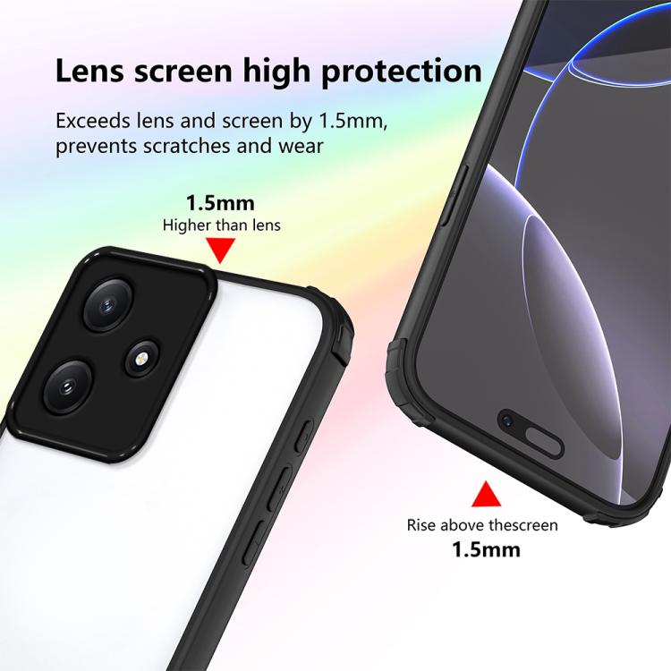 For Redmi 12 4G / 5G Four Corners Shield Shockproof TPU Hybrid PC Phone Case