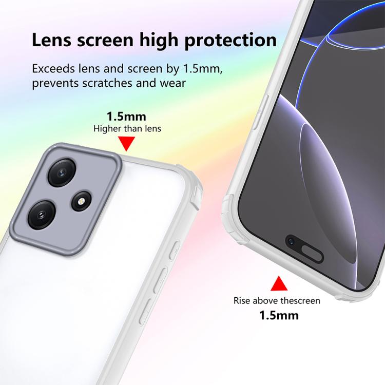 For Redmi 12 4G / 5G Four Corners Shield Shockproof TPU Hybrid PC Phone Case
