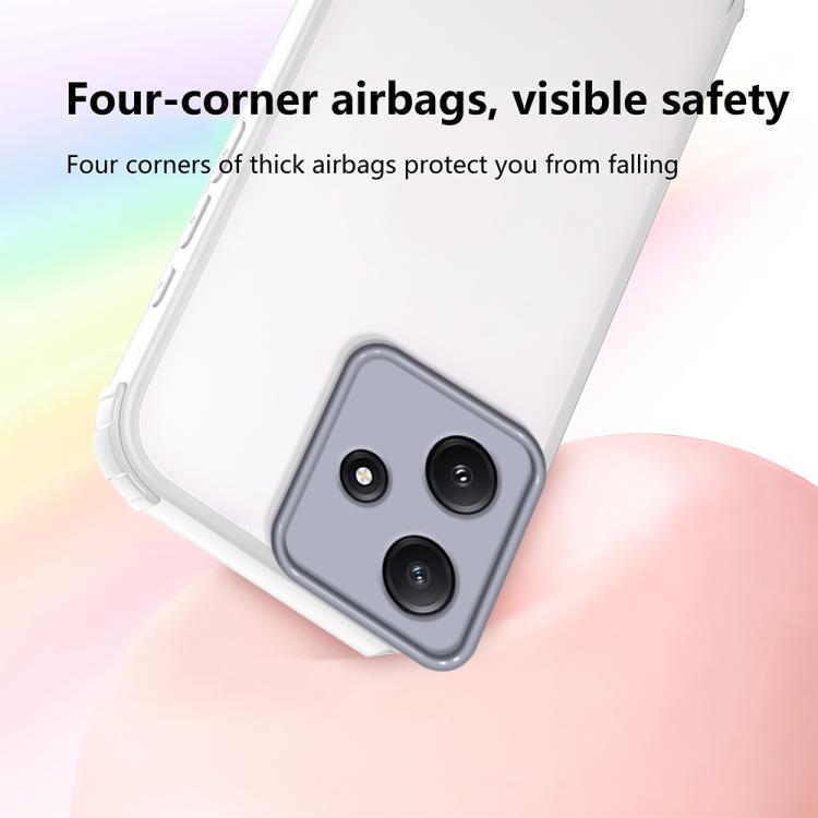For Redmi 12 4G / 5G Four Corners Shield Shockproof TPU Hybrid PC Phone Case