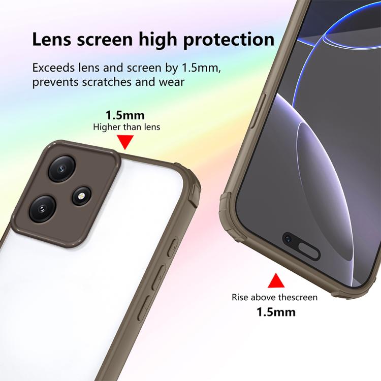 For Redmi 12 4G / 5G Four Corners Shield Shockproof TPU Hybrid PC Phone Case