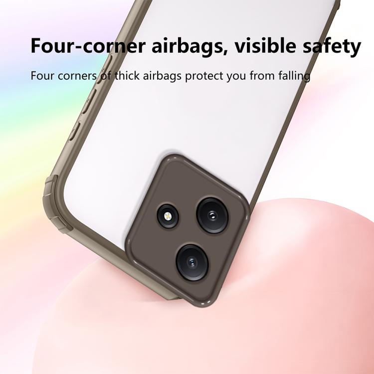 For Redmi 12 4G / 5G Four Corners Shield Shockproof TPU Hybrid PC Phone Case