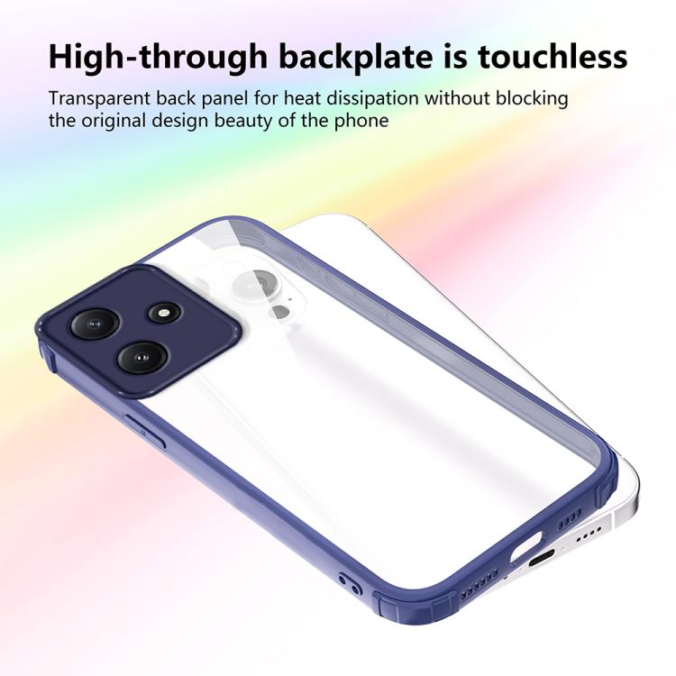 For Redmi 12 4G / 5G Four Corners Shield Shockproof TPU Hybrid PC Phone Case