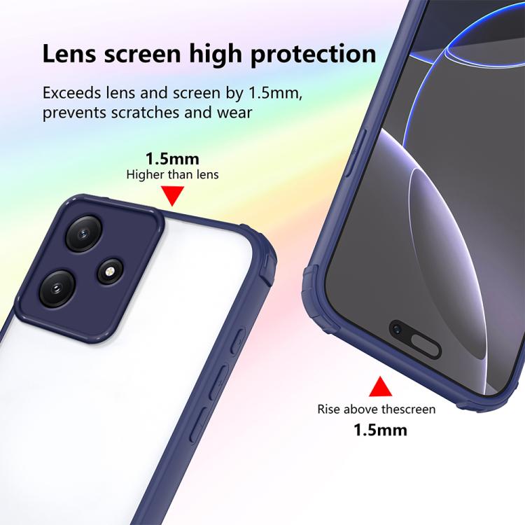 For Redmi 12 4G / 5G Four Corners Shield Shockproof TPU Hybrid PC Phone Case
