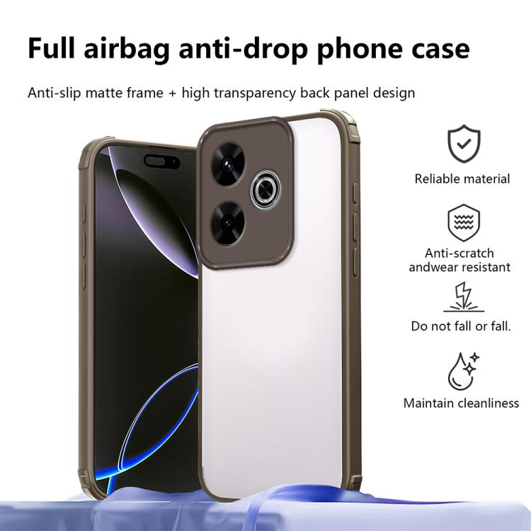 For Redmi 13 4G / 5G Four Corners Shield Shockproof TPU Hybrid PC Phone Case