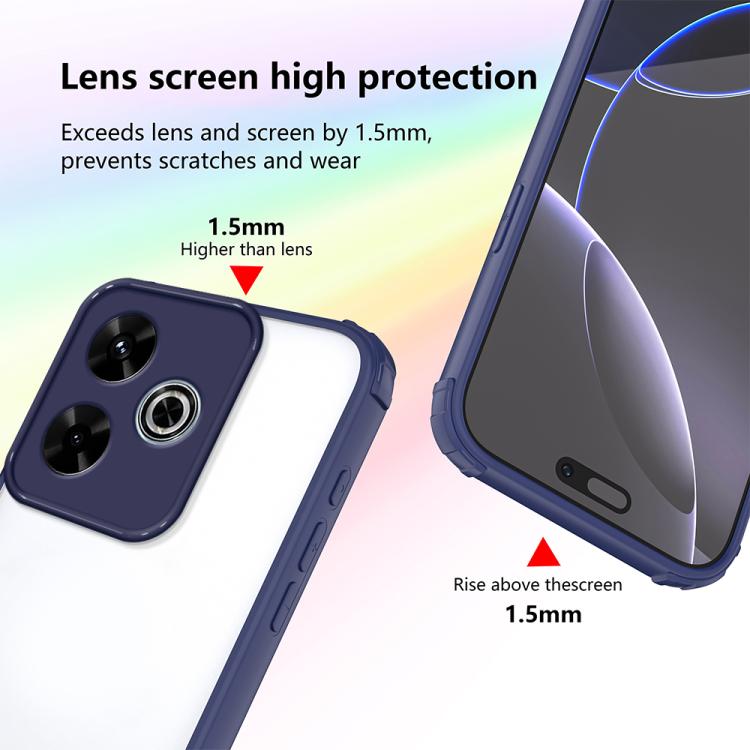 For Redmi 13 4G / 5G Four Corners Shield Shockproof TPU Hybrid PC Phone Case