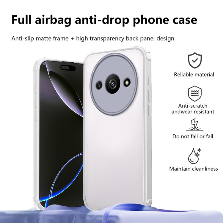 For Redmi A3 / A3x 5G Four Corners Shield Shockproof TPU Hybrid PC Phone Case