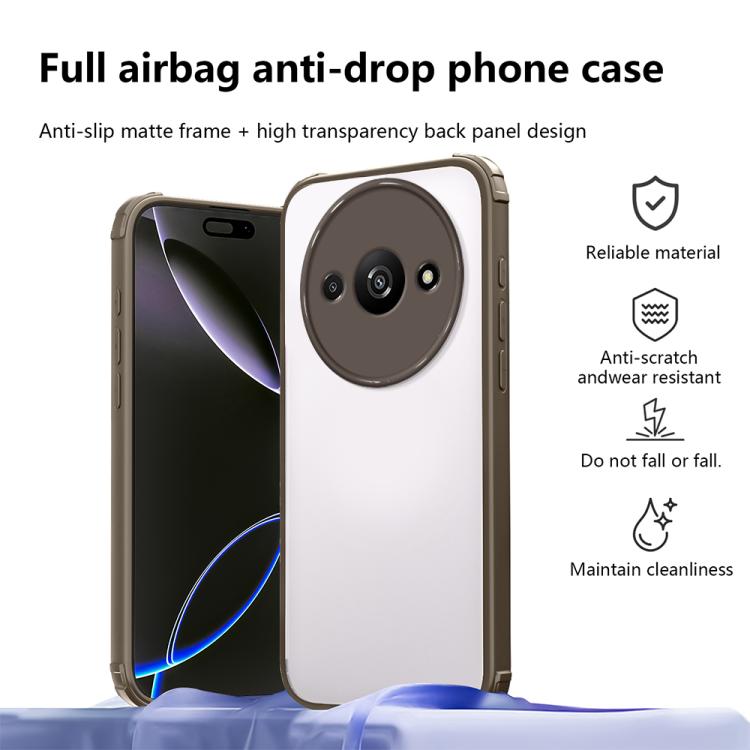 For Redmi A3 / A3x 5G Four Corners Shield Shockproof TPU Hybrid PC Phone Case