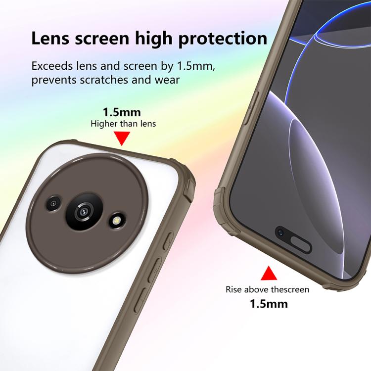 For Redmi A3 / A3x 5G Four Corners Shield Shockproof TPU Hybrid PC Phone Case