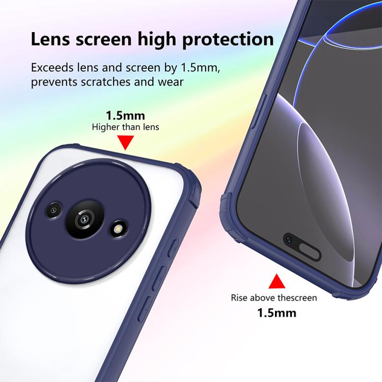 For Redmi A3 / A3x 5G Four Corners Shield Shockproof TPU Hybrid PC Phone Case