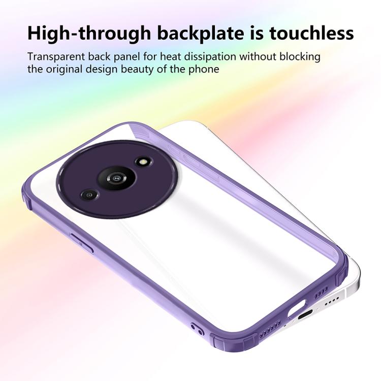 For Redmi A3 / A3x 5G Four Corners Shield Shockproof TPU Hybrid PC Phone Case