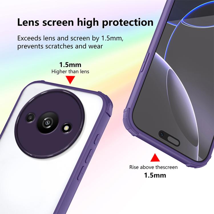 For Redmi A3 / A3x 5G Four Corners Shield Shockproof TPU Hybrid PC Phone Case