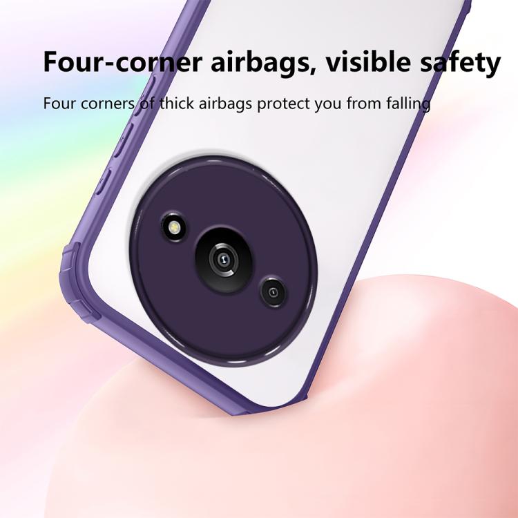 For Redmi A3 / A3x 5G Four Corners Shield Shockproof TPU Hybrid PC Phone Case