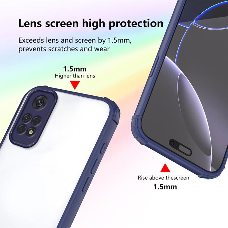 For Redmi Note 11 Global  Four Corners Shield Shockproof TPU Hybrid PC Phone Case