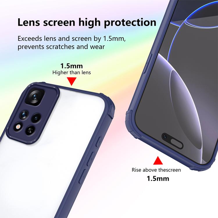 For Redmi Note 11 Pro 4G / 5G Four Corners Shield Shockproof TPU Hybrid PC Phone Case