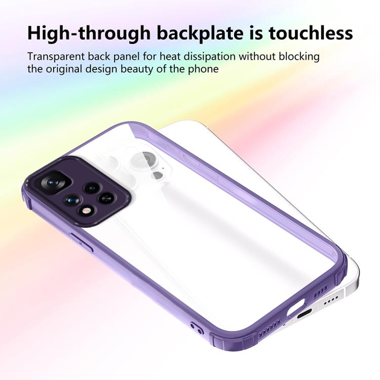 For Redmi Note 11 Pro 4G / 5G Four Corners Shield Shockproof TPU Hybrid PC Phone Case