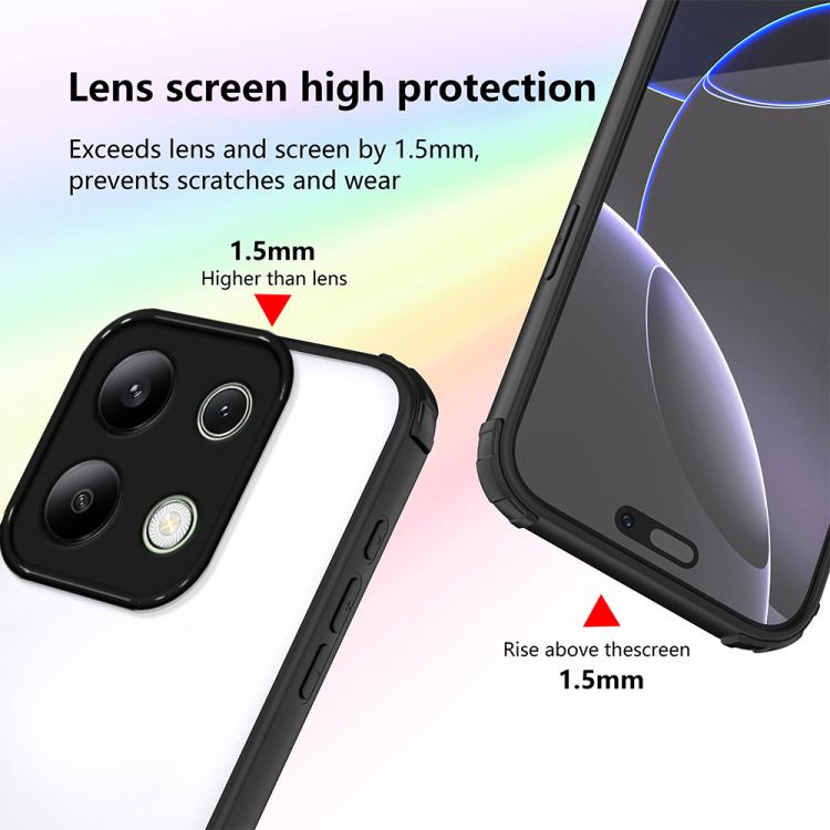 For Redmi Note 13 4G Four Corners Shield Shockproof TPU Hybrid PC Phone Case