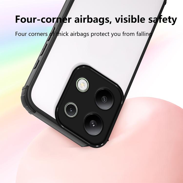 For Redmi Note 13 4G Four Corners Shield Shockproof TPU Hybrid PC Phone Case