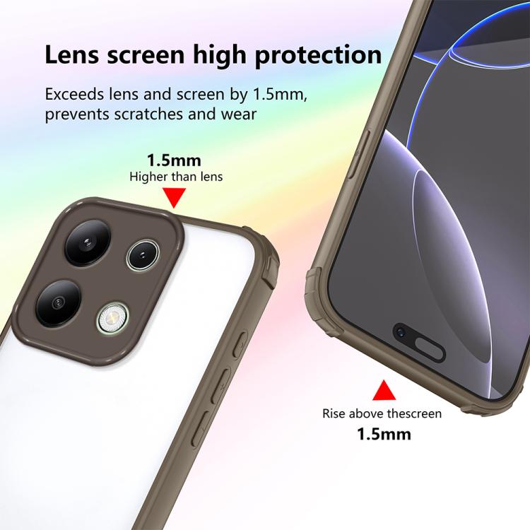 For Redmi Note 13 4G Four Corners Shield Shockproof TPU Hybrid PC Phone Case