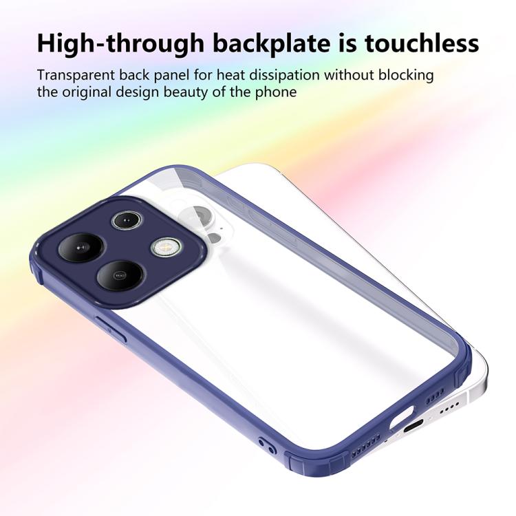 For Redmi Note 13 4G Four Corners Shield Shockproof TPU Hybrid PC Phone Case