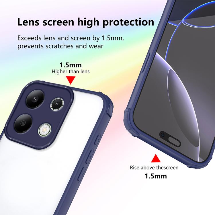 For Redmi Note 13 4G Four Corners Shield Shockproof TPU Hybrid PC Phone Case