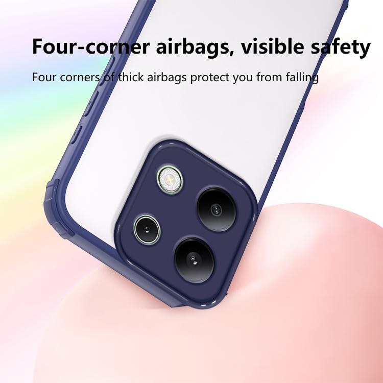 For Redmi Note 13 4G Four Corners Shield Shockproof TPU Hybrid PC Phone Case