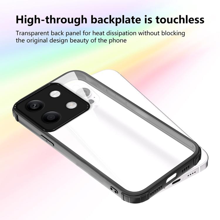 For Redmi Note 13 5G Four Corners Shield Shockproof TPU Hybrid PC Phone Case