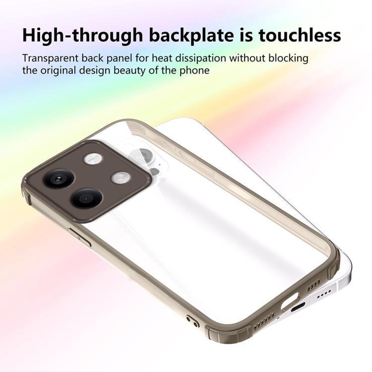 For Redmi Note 13 5G Four Corners Shield Shockproof TPU Hybrid PC Phone Case