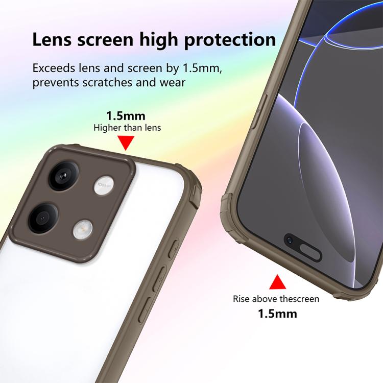 For Redmi Note 13 5G Four Corners Shield Shockproof TPU Hybrid PC Phone Case