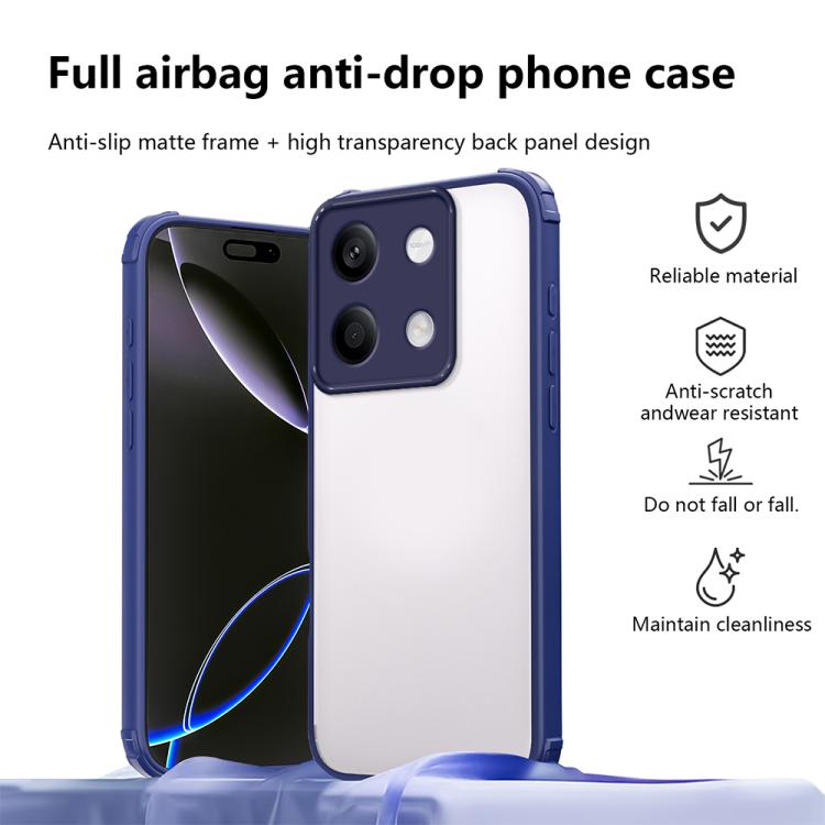 For Redmi Note 13 5G Four Corners Shield Shockproof TPU Hybrid PC Phone Case
