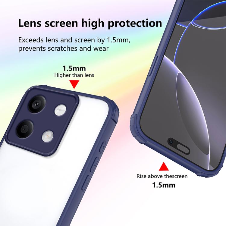For Redmi Note 13 5G Four Corners Shield Shockproof TPU Hybrid PC Phone Case