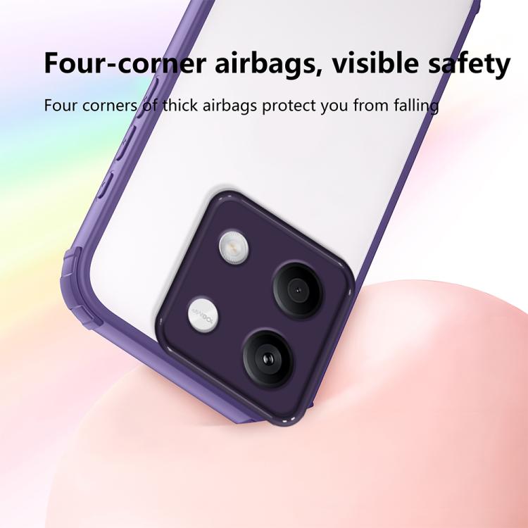 For Redmi Note 13 5G Four Corners Shield Shockproof TPU Hybrid PC Phone Case