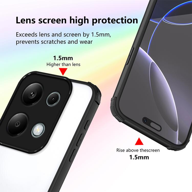 For Redmi Note 13 Pro 4G Four Corners Shield Shockproof TPU Hybrid PC Phone Case